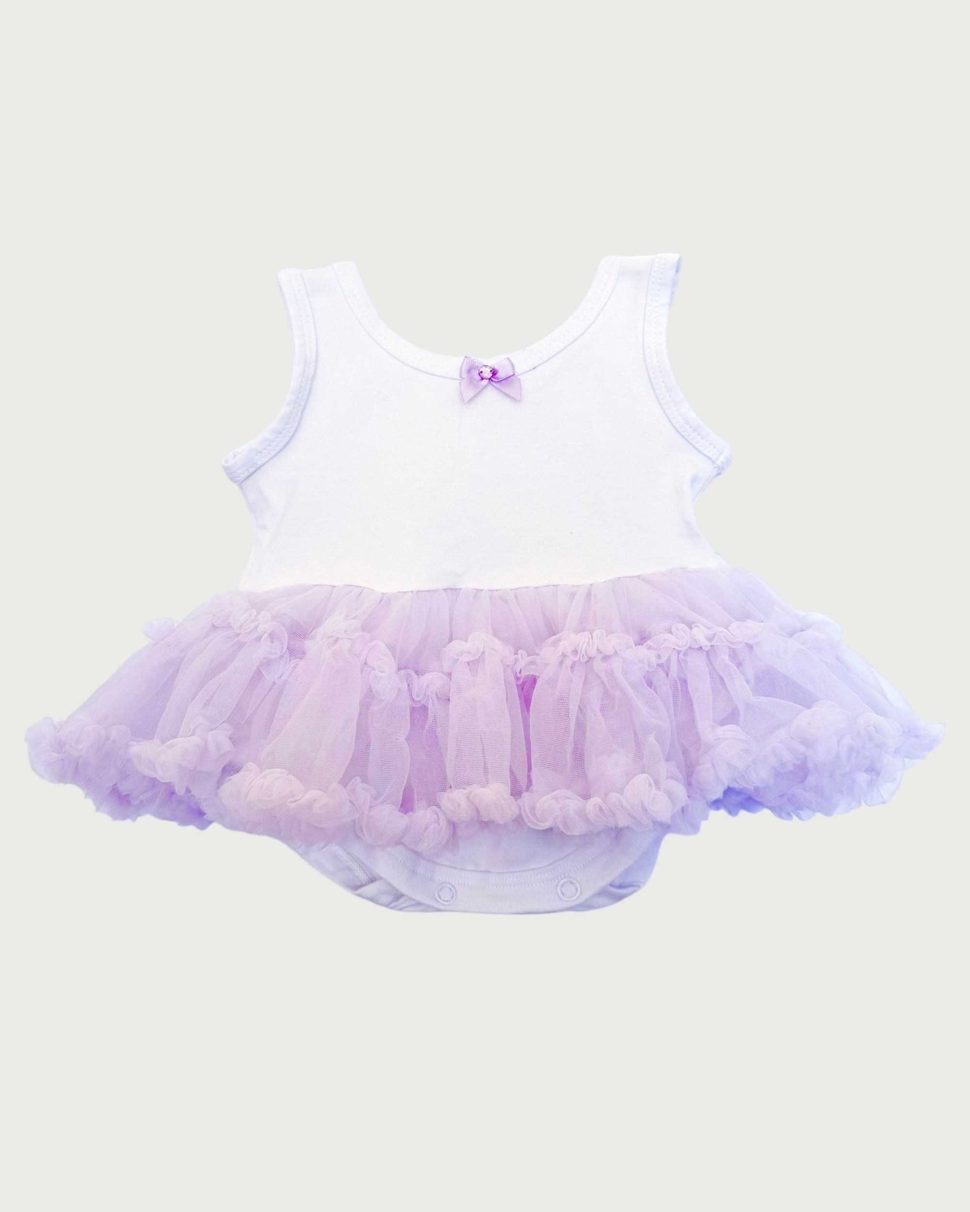 Baby Angel Wing Cotton Onesie Tutu Dress - Lavender