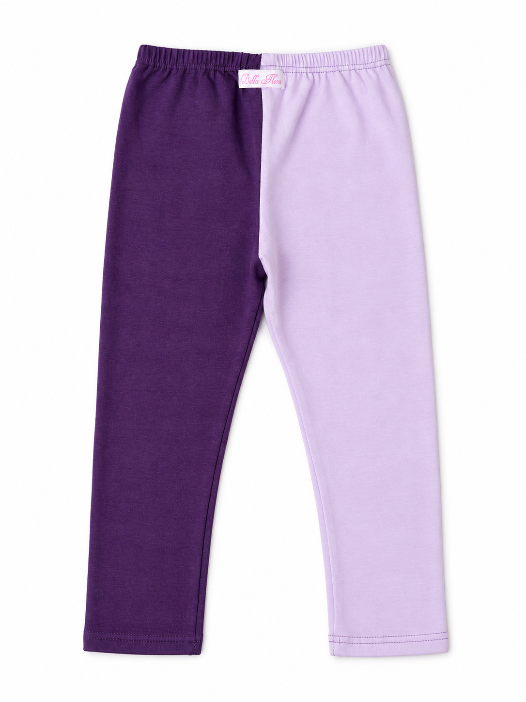 Baby And Toddler Girls Color Block Leggings - Purple