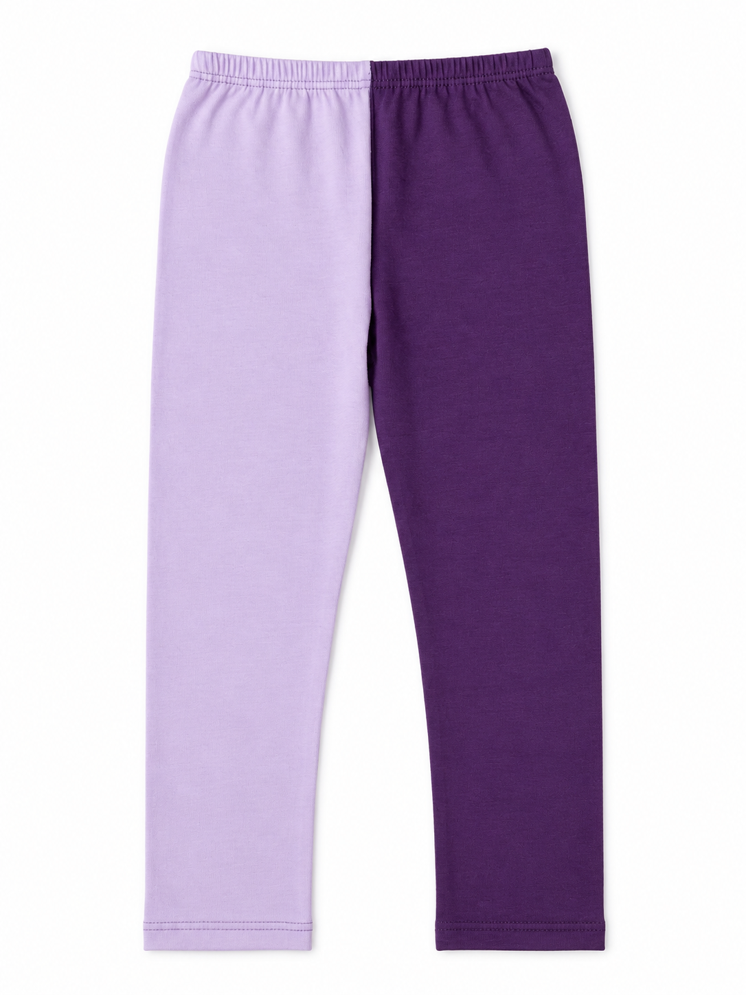 Baby And Toddler Girls Color Block Leggings - Purple