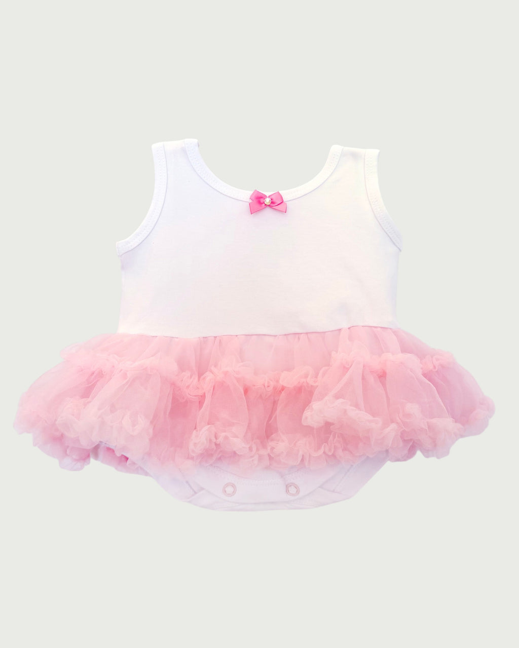 Baby Angel Wing Cotton Onesie Tutu Dress - Pink