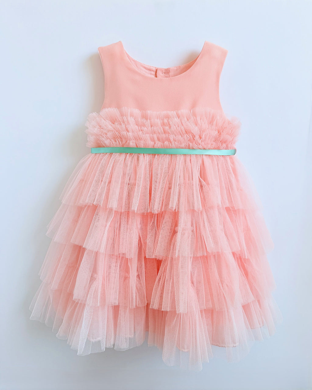 Amber Chiffon with Crumb Catcher Tulle Dress