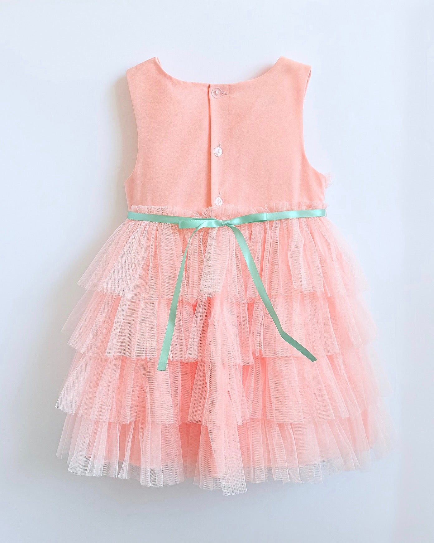 Amber Chiffon with Crumb Catcher Tulle Dress