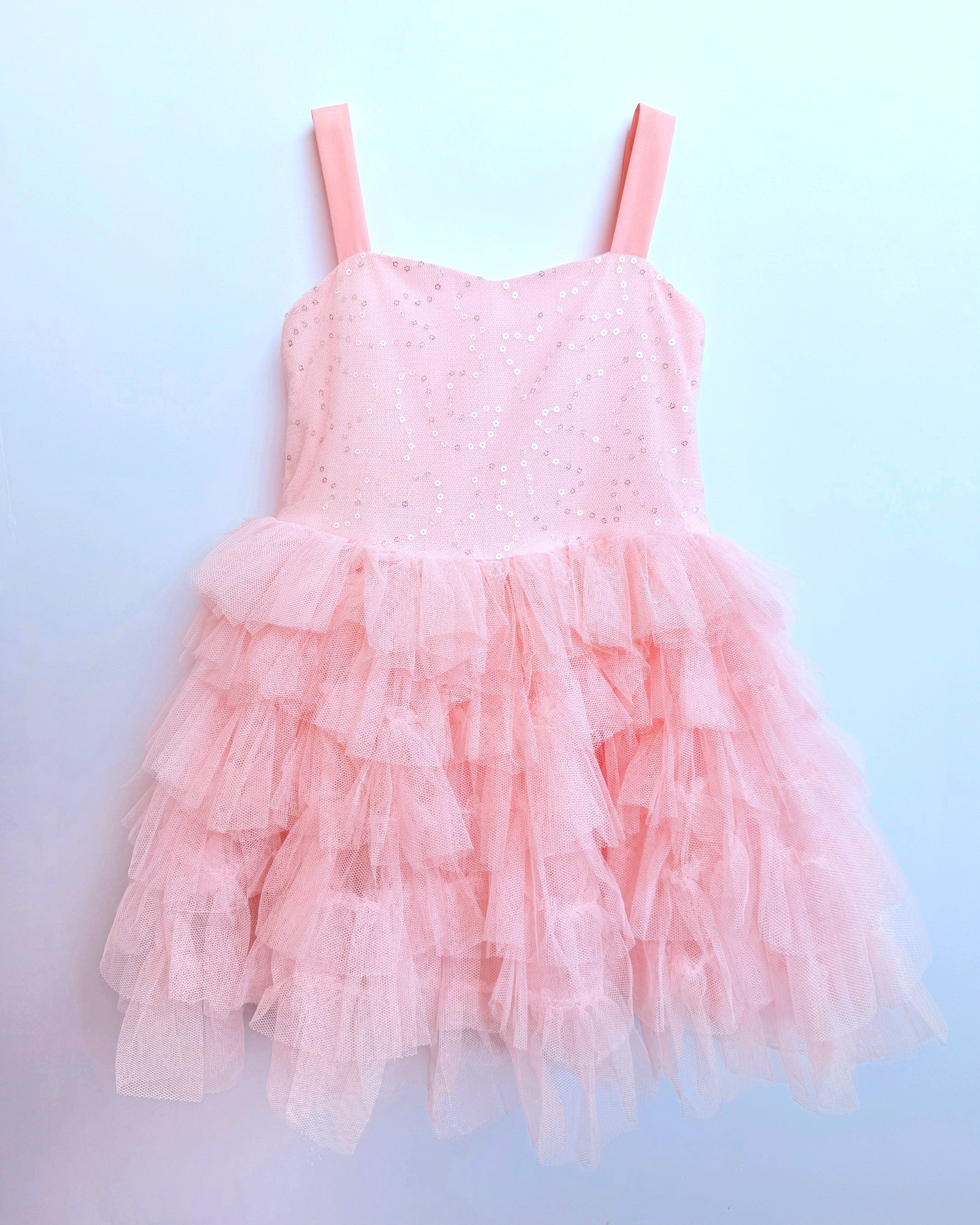 Allison Cotton Sequin Top with Tulle Dress