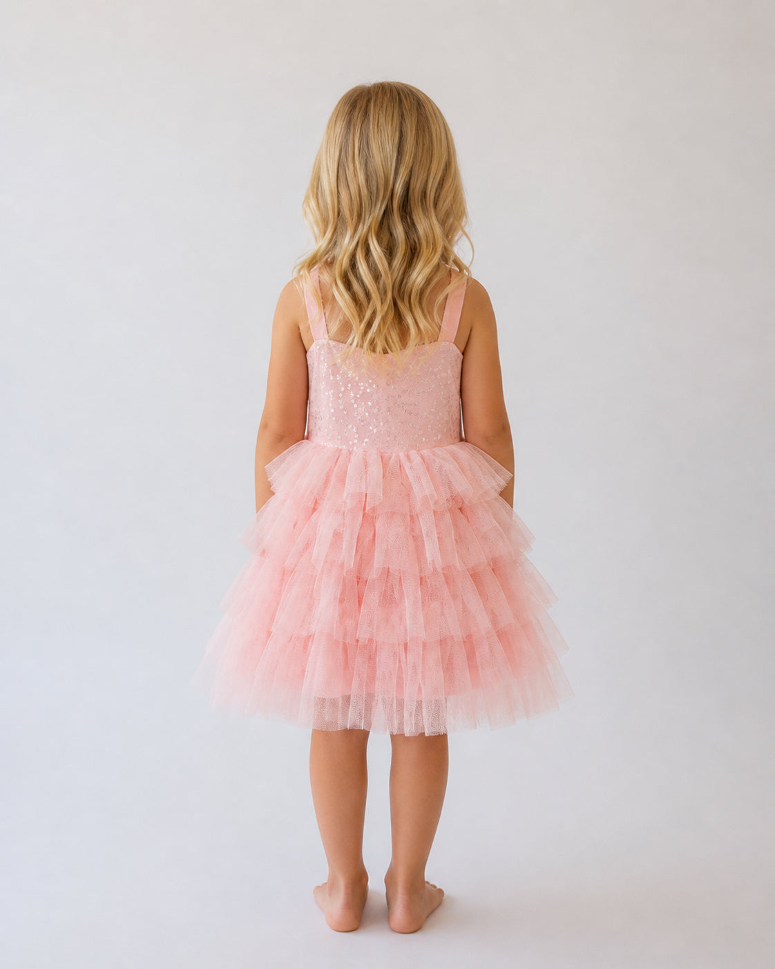Allison Cotton Sequin Top with Tulle Dress