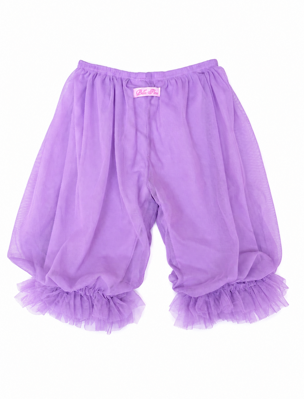 Toddler Girls’ Cotton Balloon Capri Pants with Tulle Overlay - Lavender