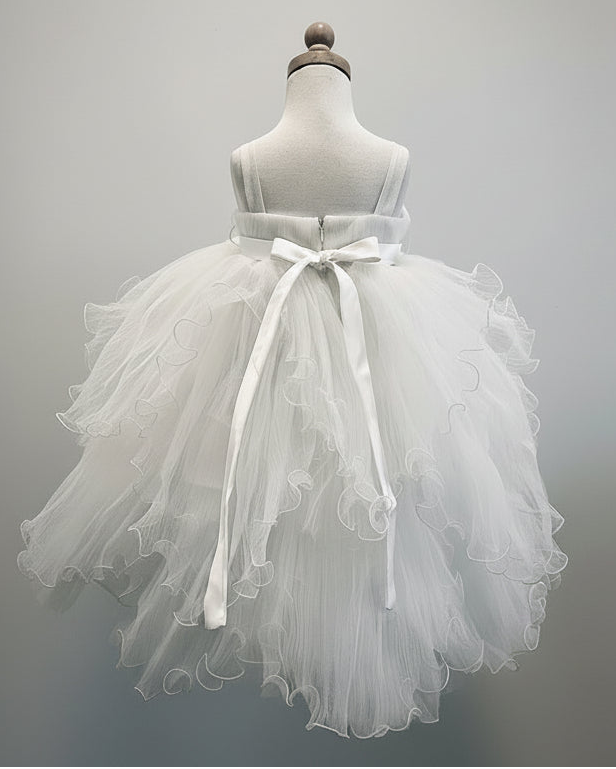 Mini Gigi Pleated Tulle Fairy Dress with Empire Waist