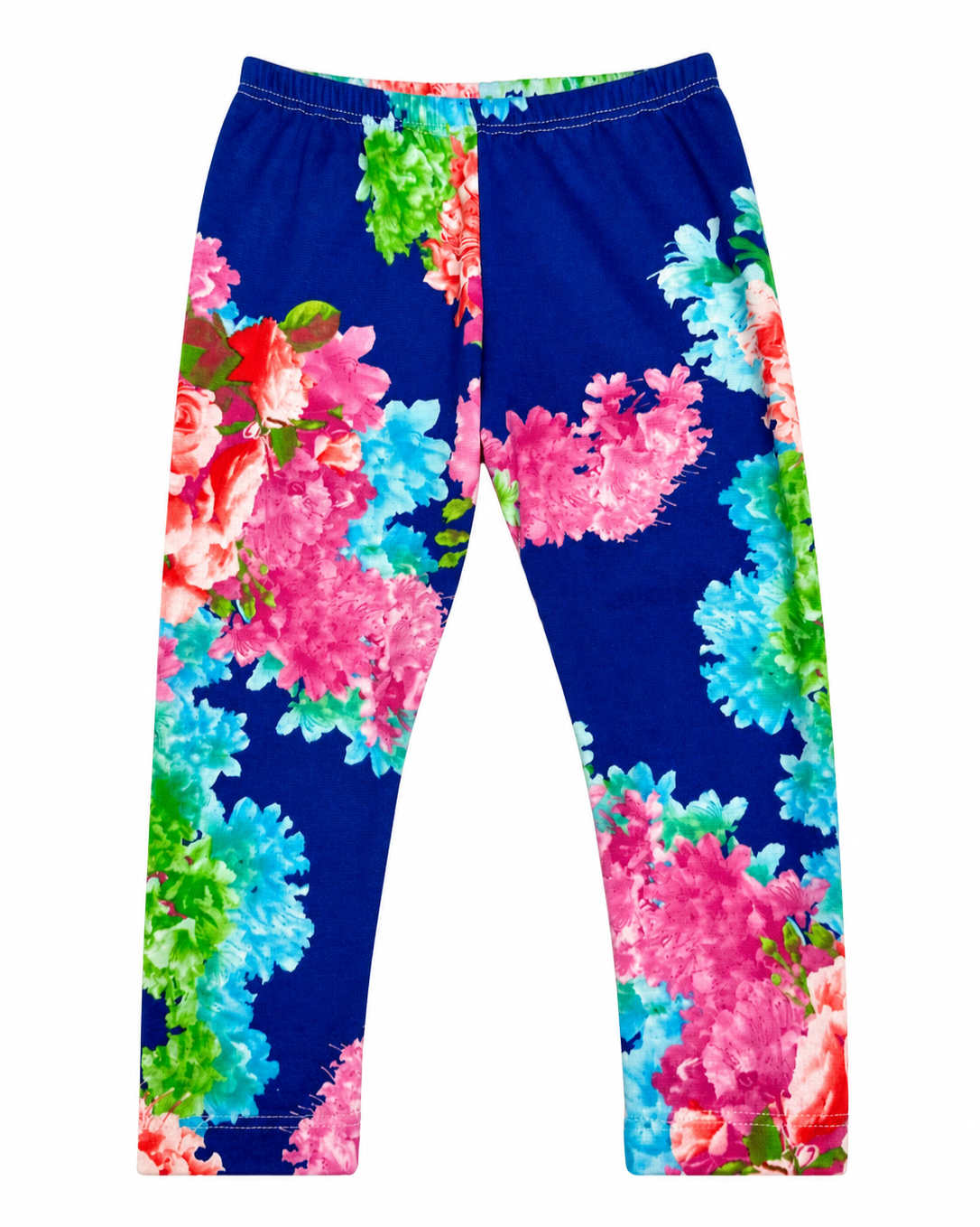 Toddler Girls' Floral Royal Blue Leggings