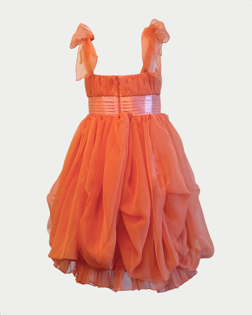 Organza Self-Tie Bubble Party Dress