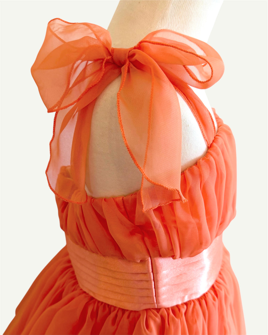 Organza Self-Tie Bubble Party Dress