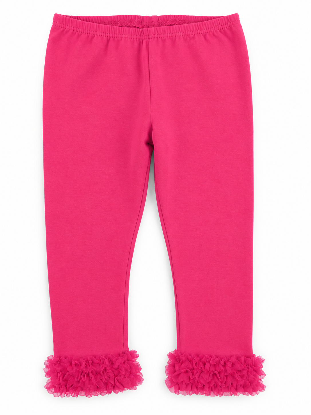 Baby And Toddler Girls Ruffle Fluff Leggings - Raspberry Red