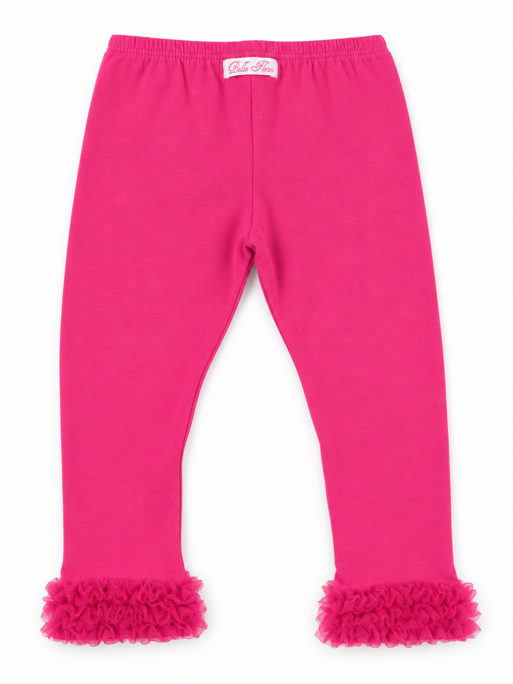 Baby And Toddler Girls Ruffle Fluff Leggings - Raspberry Red
