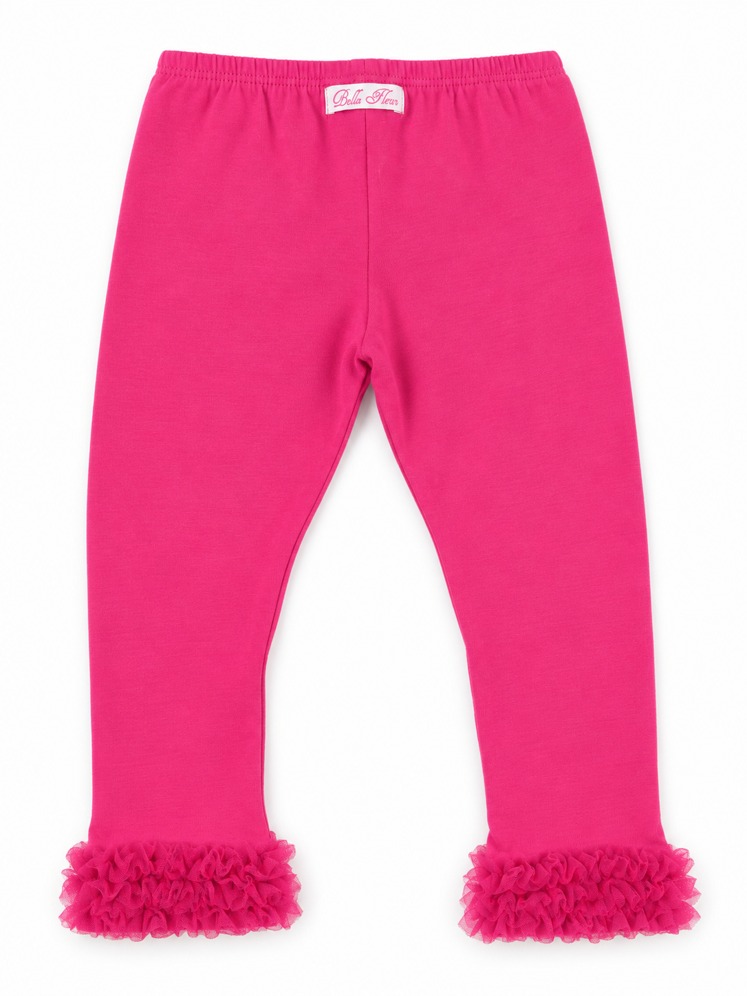 Baby And Toddler Girls Ruffle Fluff Leggings - Raspberry Red