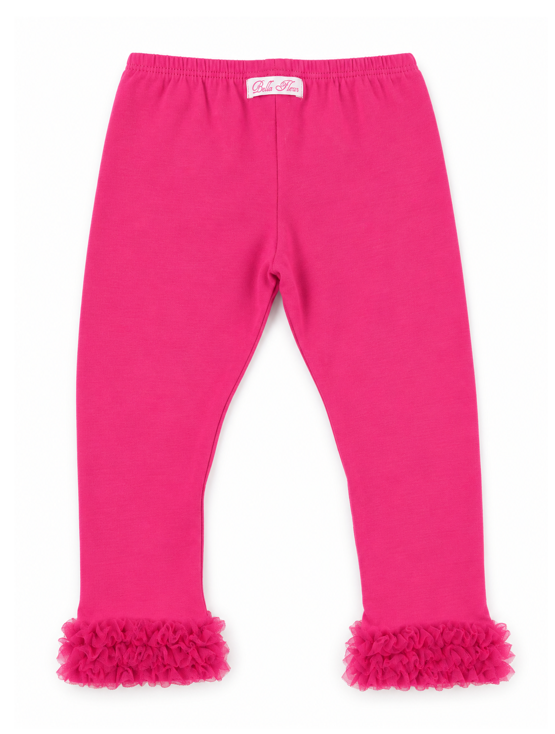 Baby And Toddler Girls Ruffle Fluff Leggings - Raspberry Red