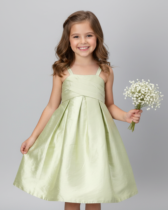 Silk Pleated Empire Dress with Matching Bolero Jacket