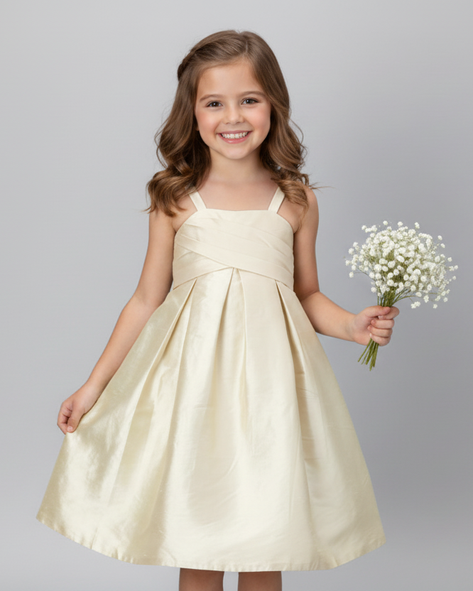 Silk Pleated Empire Dress with Matching Bolero Jacket