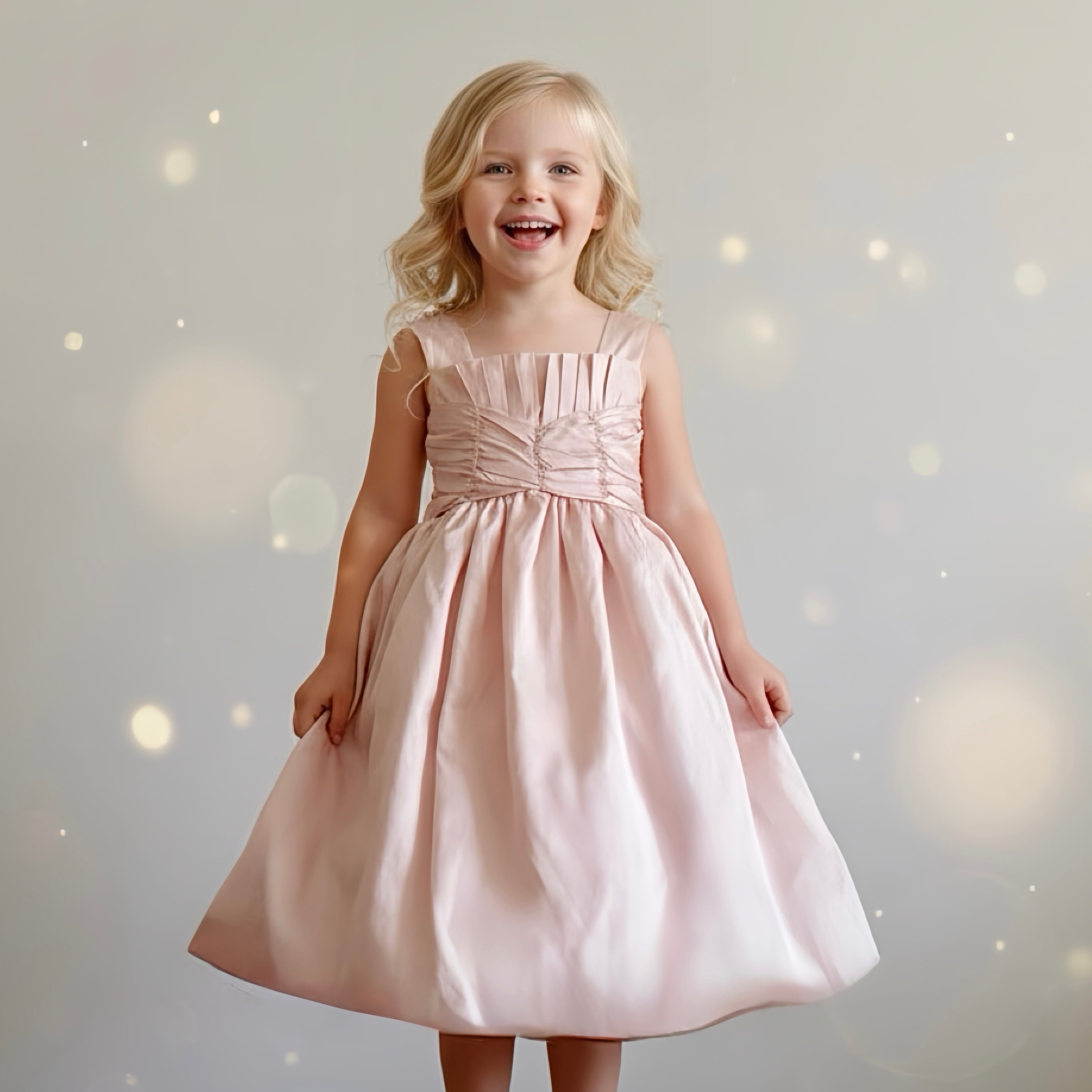 Silk Pleated Flowergirl Dress