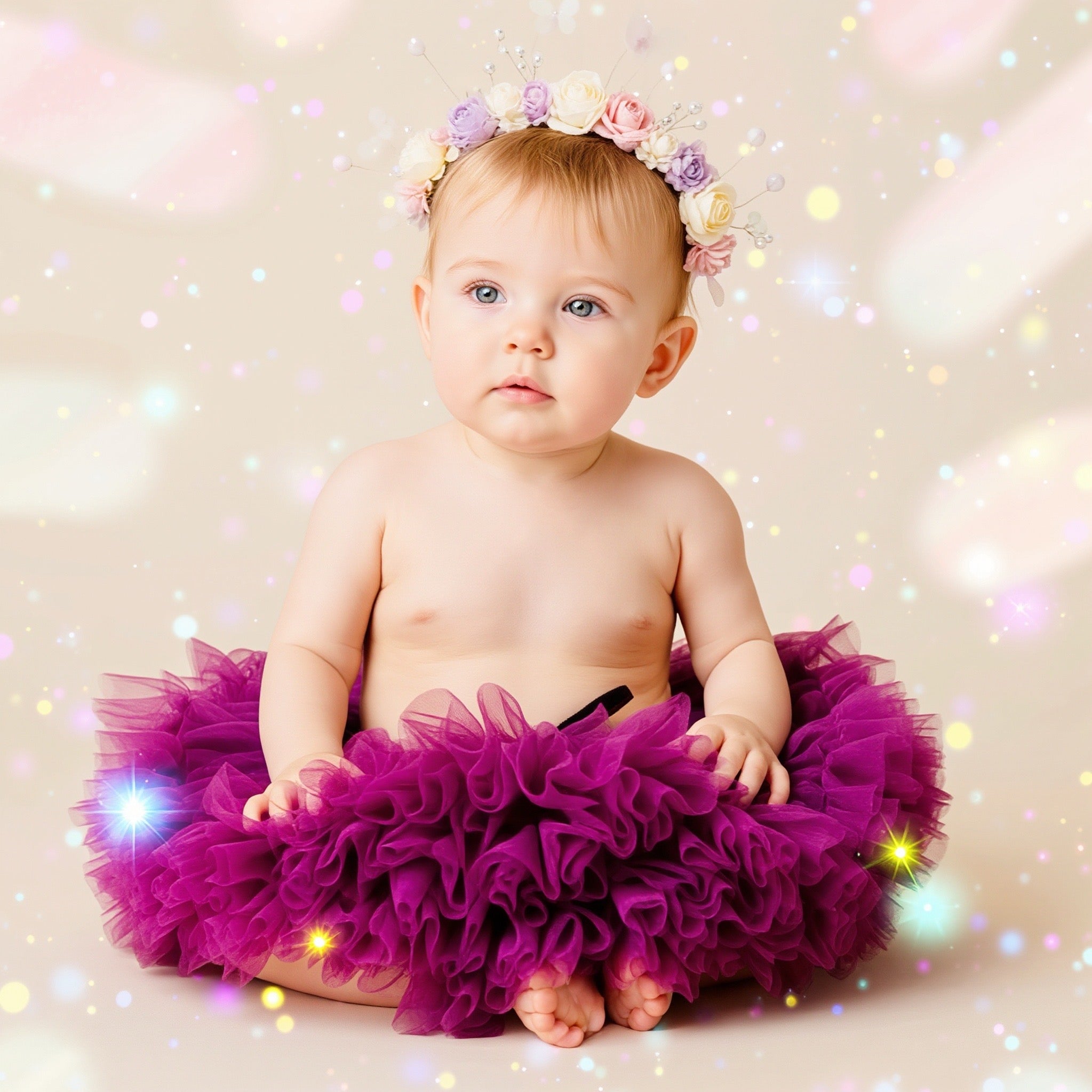 Baby Newborn Prima Soft Tutu - Plum Purple