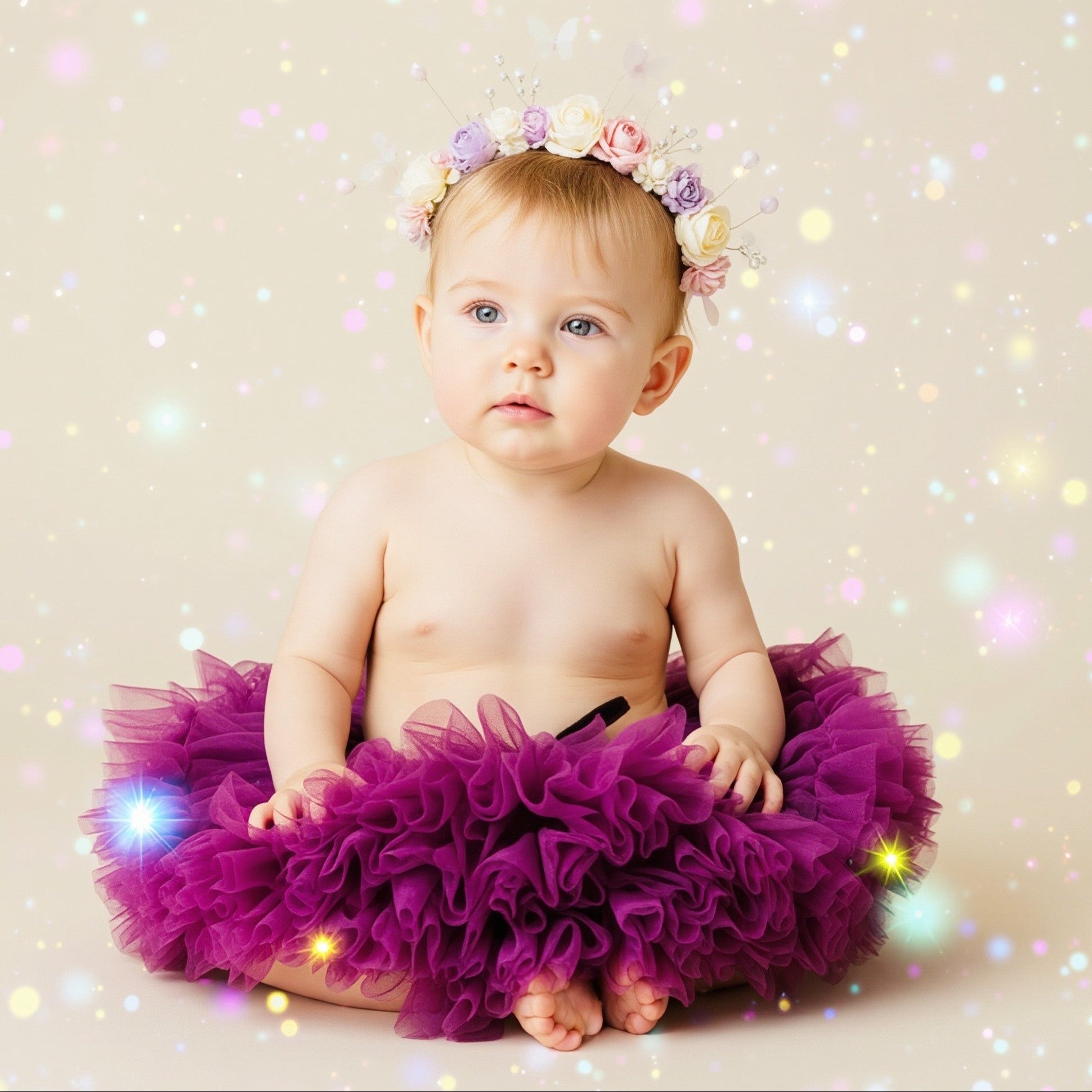 Baby Newborn Prima Soft Tutu - Plum Purple