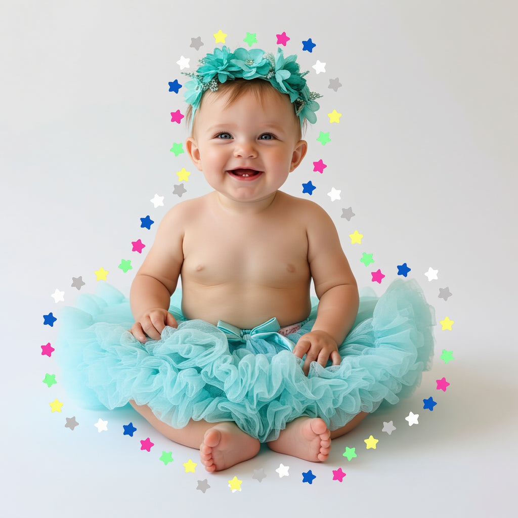 Baby Newborn Prima Soft Tutu - Aqua Blue