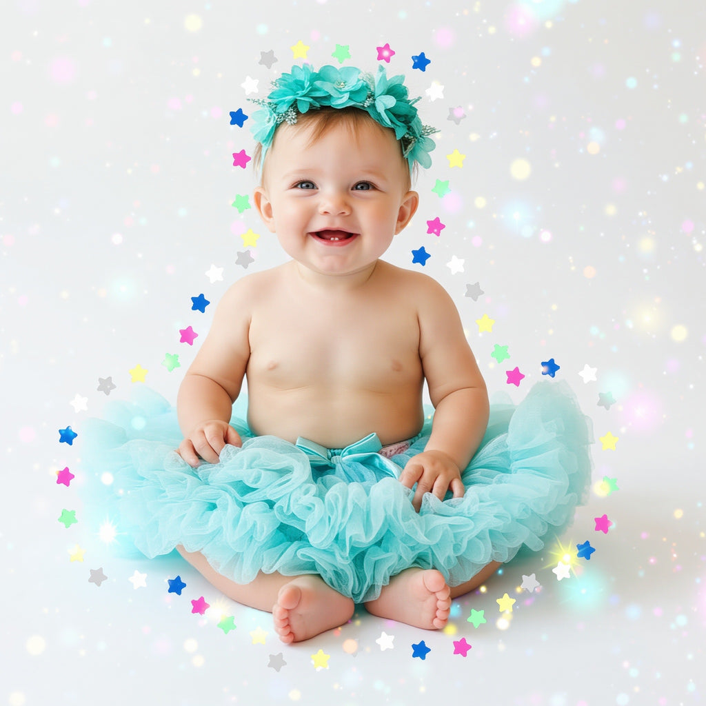 Baby Newborn Prima Soft Tutu - Aqua Blue