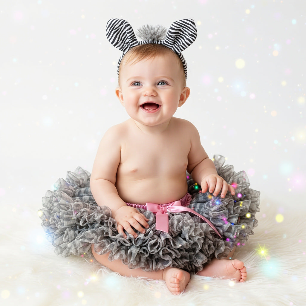 Baby Newborn Prima Soft Tutu - Pink Zebra