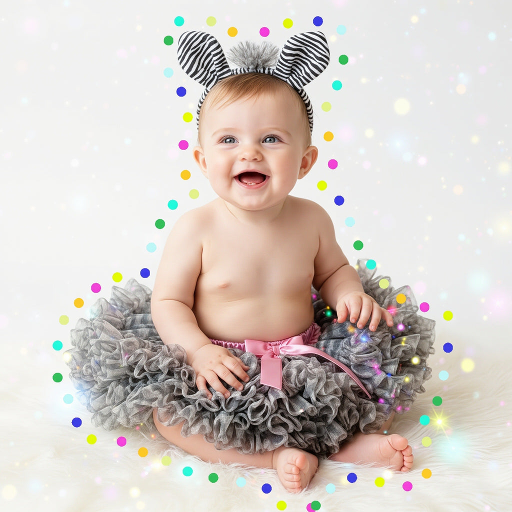 Baby Newborn Prima Soft Tutu - Pink Zebra